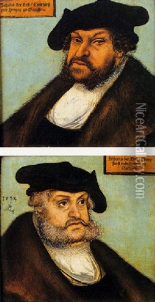Portrait De L'electeur Frederic Le Sage Oil Painting - Lucas Cranach the Younger