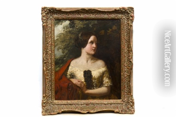 Portrait Of Mary Newall Oil Painting - Thomas Faed