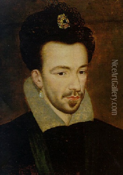 Portrait Of King Henry Iii Of France Oil Painting - Francois Clouet