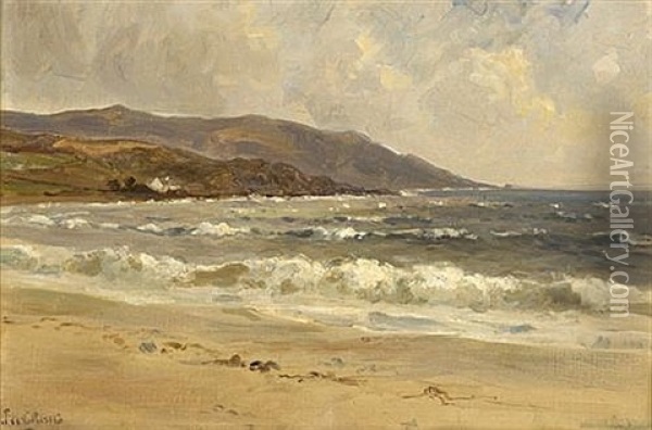 On The Antrim Coast Oil Painting - James Humbert Craig