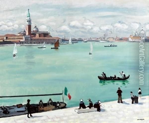 Venise, Vue De La Giudecca Oil Painting - Albert Marquet