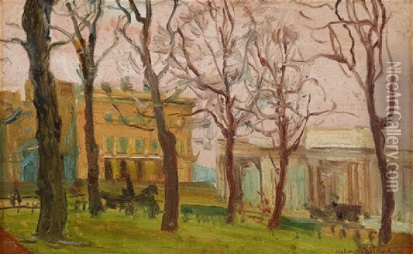 Vid Hyde Park (london) Oil Painting - Helmer Osslund