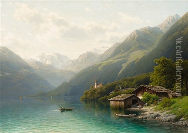 Am Brienzer See In Der Schweiz Oil Painting - Joseph Jansen