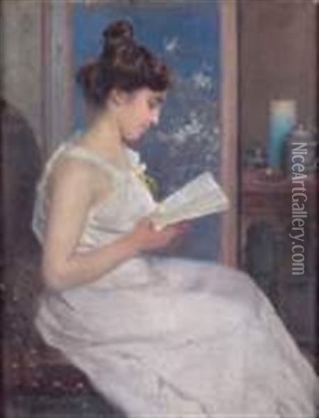 La Lecture Oil Painting - Paul Alexandre Alfred Leroy