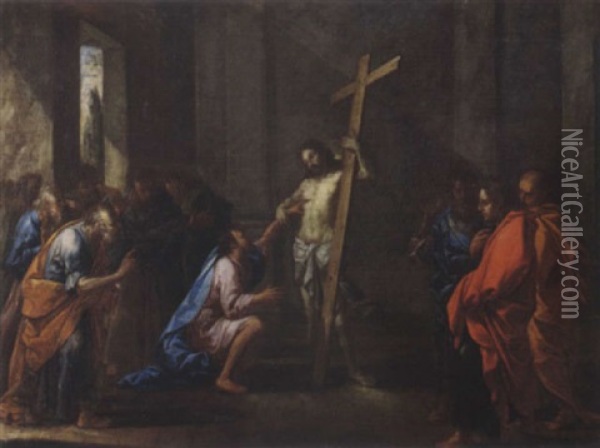 Erscheinung Christi Mit Dem Unglaubigen Thomas Oil Painting - Franz Karl Studer