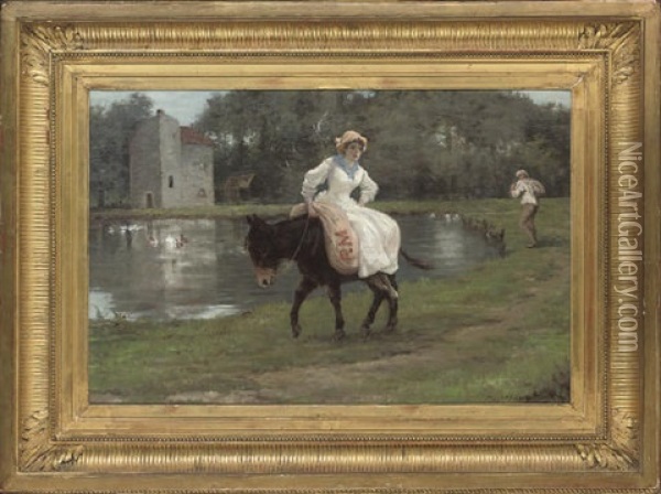 The Miller's Daughter Oil Painting - Philip Richard Morris