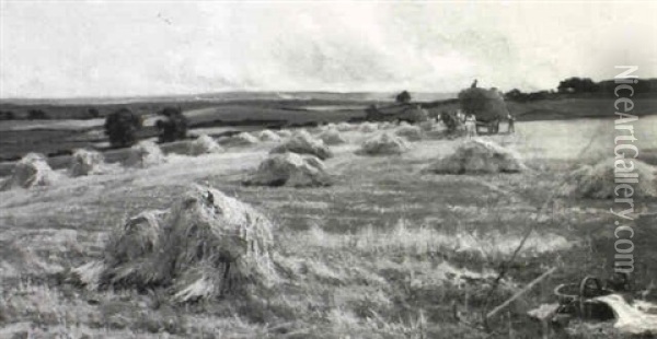 Harvest Oil Painting - Arthur William Redgate