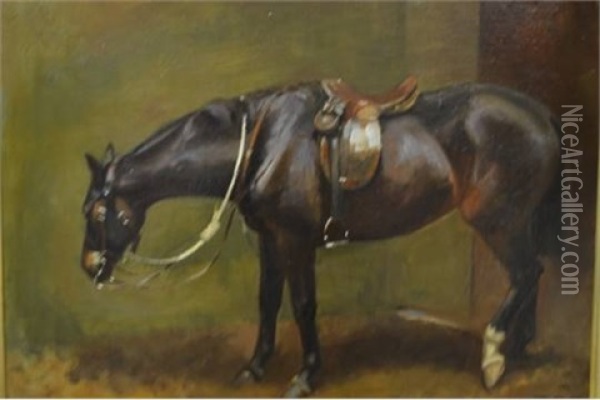 Dispatch Horse Oil Painting - John Emms