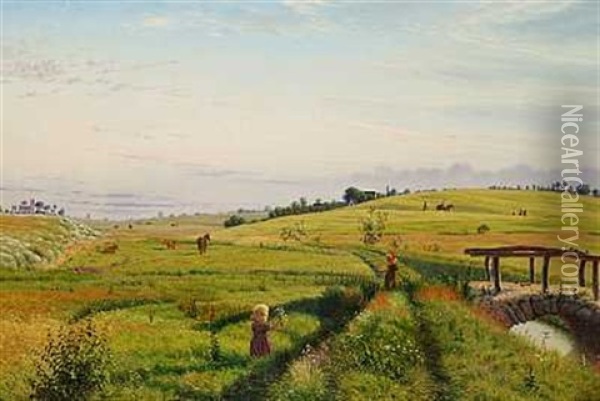 Sommerlandskab. Motivet Fra Ostkysten Af Jylland Oil Painting - Vilhelm Peter Karl Kyhn