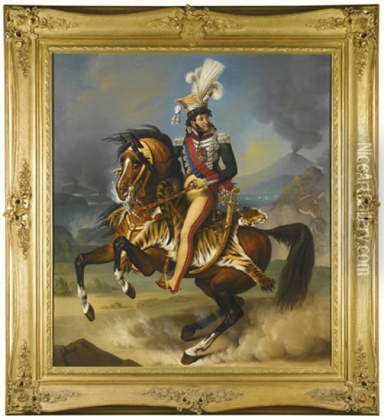 Joachmin Murat As King Of Naples Oil Painting - Antoine Jean (Baron Gros) Gros