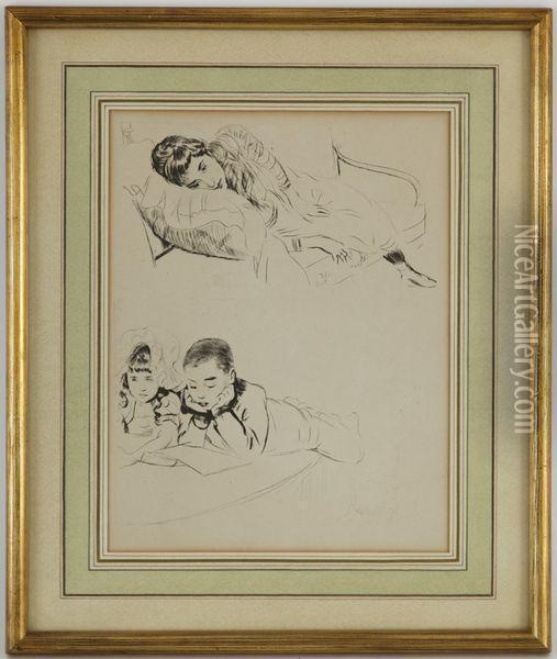 Lucy Louis-guerin, Belle-soeurde L'artiste Oil Painting - Paul Cesar Helleu