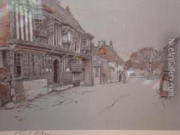 The Star, Alfriston, Sussex Oil Painting - Cecil Charles Aldin