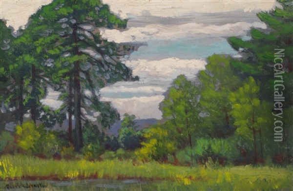 Summer Landscape Oil Painting - Francis Hans Johnston