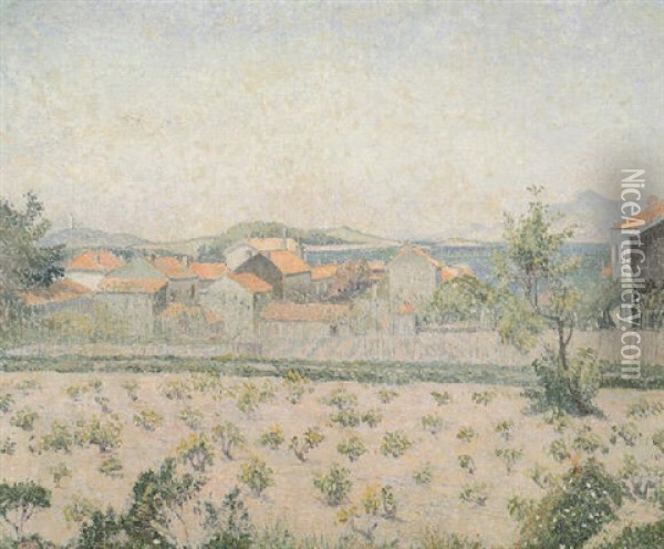 Le Bourg Au Brusq Oil Painting - Lucien Pissarro