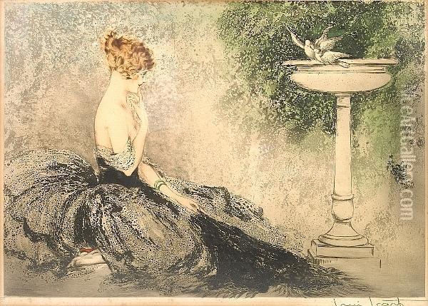 Wistfulness Oil Painting - Louis Icart