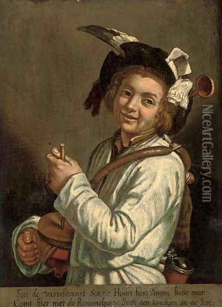 Portrait of a boy Oil Painting - Abraham Bloemaert