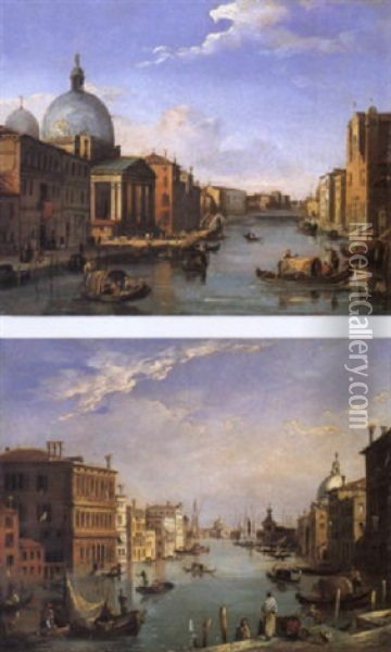Venezia: Veduta Del Canal Grande Oil Painting - Giovanni Migliara
