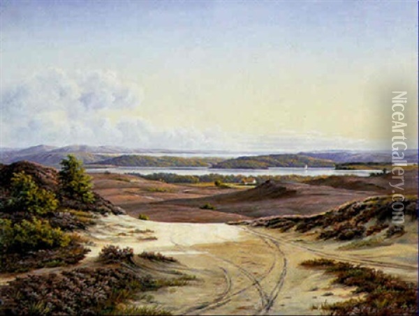 Udsigt Over Himmelbjergsoerne Ved Ry Oil Painting - Vilhelm Peter Karl Kyhn