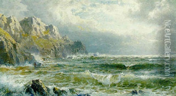 Moye Pointe, Guernsey, Channel Islands Oil Painting - William Trost Richards