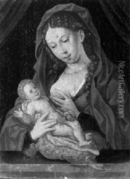 The Virgin And Child Oil Painting - Pieter Coecke van Aelst the Elder