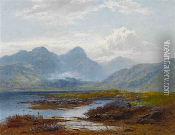 Im Schottischen Hochland Oil Painting - George Blackie Sticks