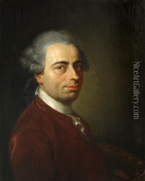 A Portrait Of An Artist, Quarter-length Oil Painting - Joseph Boze