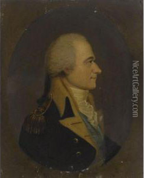 Portrait Of Alexander Hamilton Oil Painting - William Weaver