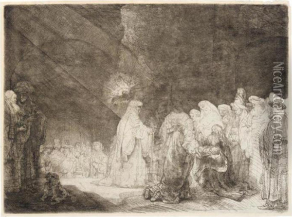 The Presentation In The Temple Oil Painting - Rembrandt Van Rijn