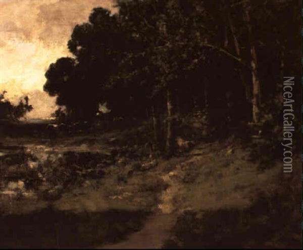 A Woodland Path Oil Painting - William Keith