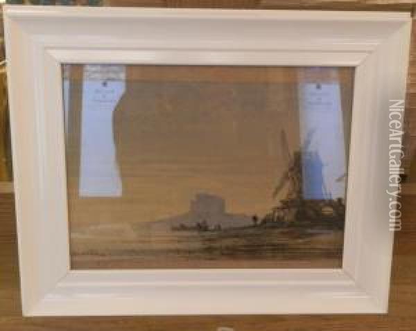 Moulin Pres De La Mer Oil Painting - Jules Noel