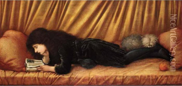 Portrait Of Katie Lewis Oil Painting - Sir Edward Coley Burne-Jones