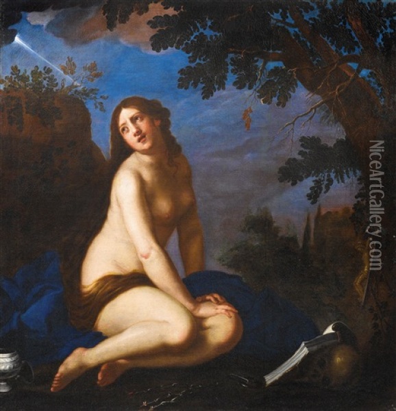 Die Busende Magdalena Oil Painting - Francesco Furini
