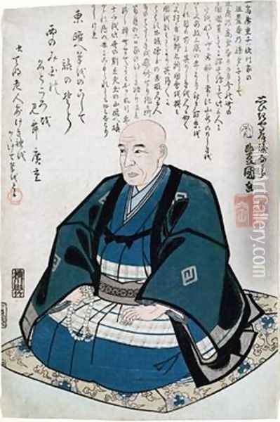 Memorial Portrait of Ando Hiroshige Oil Painting - Utagawa Kunisada