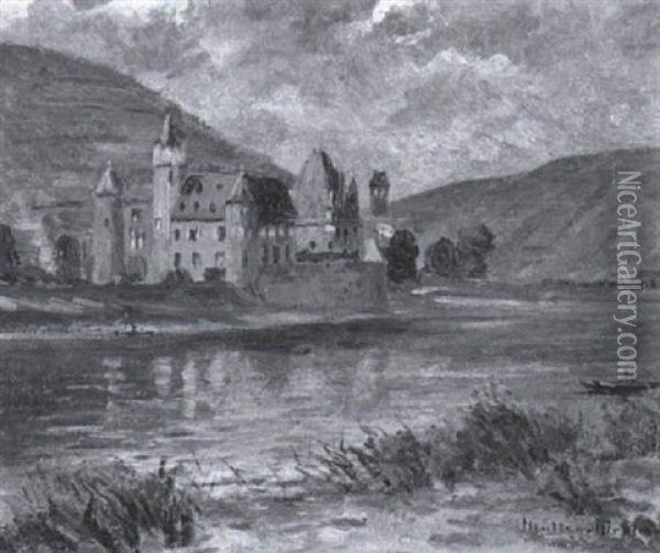 Gondorf An Der Mosel Oil Painting - Peter Paul Mueller-Werlau