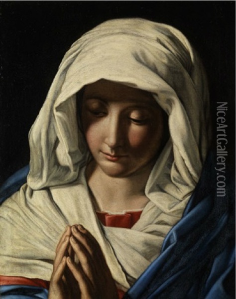 Bildnis Der Betenden Maria Oil Painting - Giovanni Battista Salvi (Il Sassoferrato)