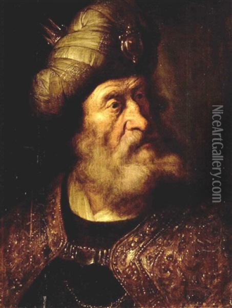 King David Oil Painting -  Rembrandt van Rijn