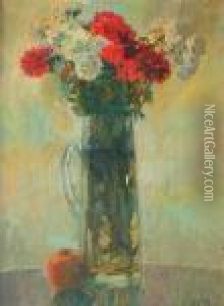 Fleurs Oil Painting - Elie Anatole Pavil