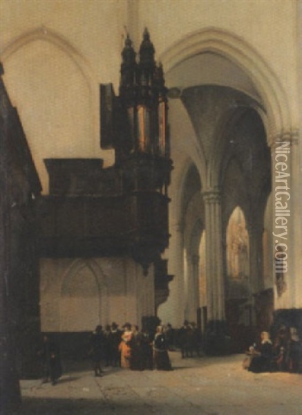 Kircheninterieur Oil Painting - Bernard Neyt