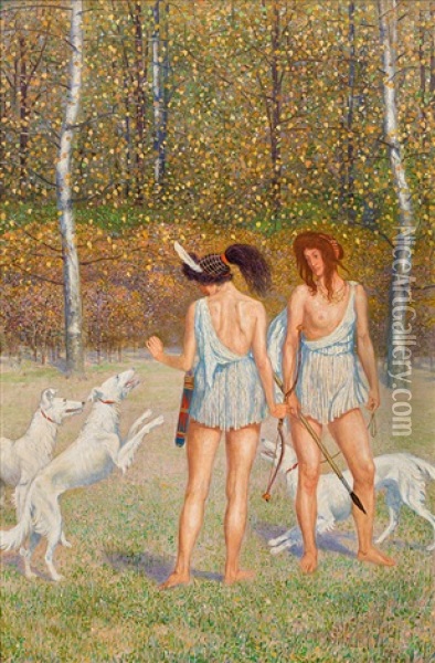 The Huntresses Oil Painting - Friedrich Koenig