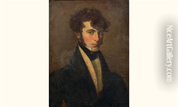 Portrait D'homme Oil Painting - Alexander Fraser the Elder