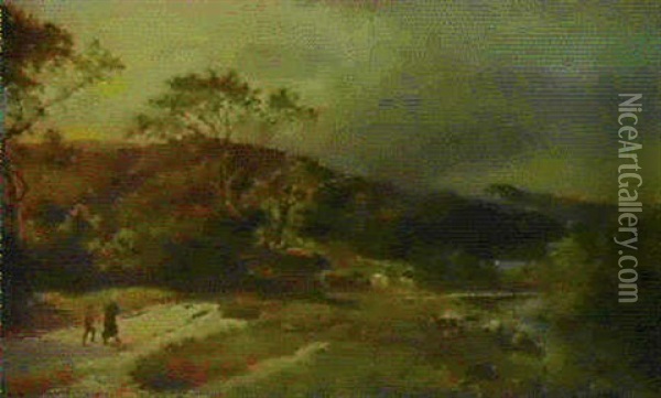 Near Bettws-y-coed, North Wales Oil Painting - Sidney Richard Percy