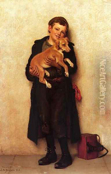 The Bootblack I Oil Painting - John George Brown