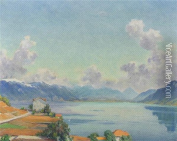 Partie Am Genfersee Oil Painting - Hans Arnold Daepp