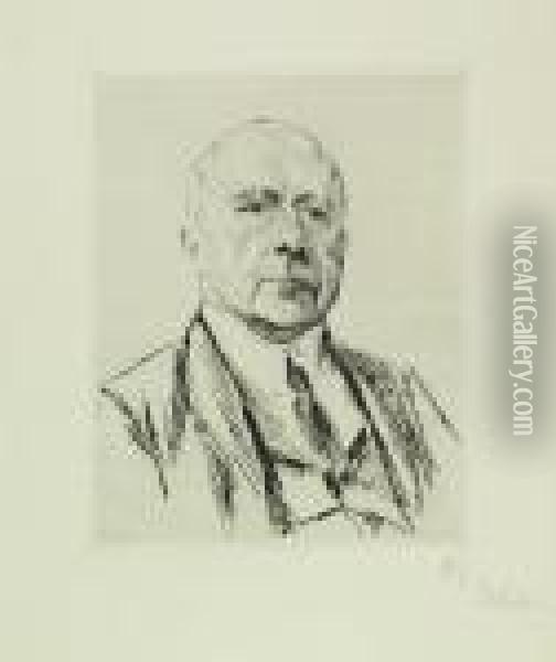 Portrait Generaldirektor Victor Zuckerkandl Oil Painting - Max Liebermann