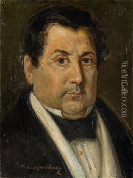 Retrato De Caballero Oil Painting - Jose Pinazo Martinez