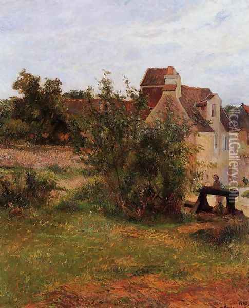 Osny, the Gate, Busagny Farm Oil Painting - Paul Gauguin