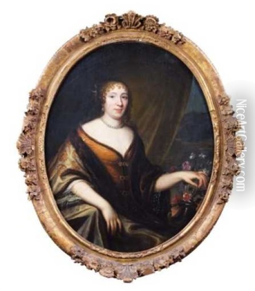 Portrait De Marie De Rabutin-chantal, Marquise De Sevigne Oil Painting - Pierre Mignard the Elder