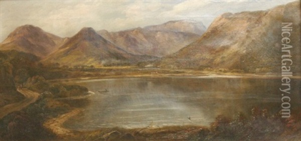 Lorne And Brothers Water (2 Works) Oil Painting - William Frederick Mitchell