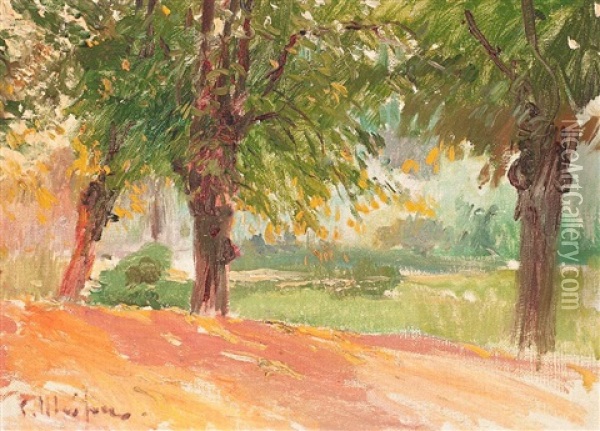 Bosque Oil Painting - Eliseo Meifren y Roig