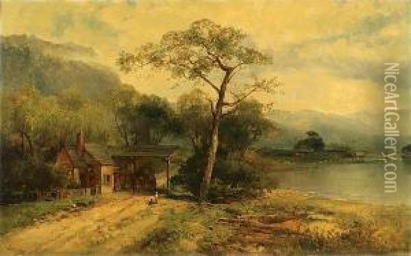 On The Delaware Oil Painting - Andrew Melrose